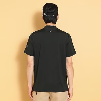 【新品】レザレクション　ゴルフ　半袖　モックネック　黒　メンズMサイズ Callaway キャロウェイ メンズ ドライ UVカット モックネック 半袖